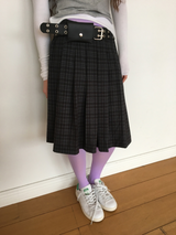 YWD PLAID PLEATS SKIRT (3color)