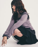 sailor stripe top / grape