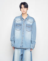 25FW WESTERN OVER FIT SHIRT LIGHT BLUE