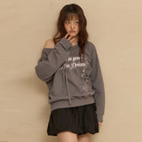 MELLOW DREAM Off Shoulder Sweatshirt