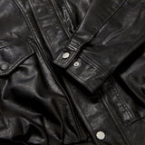 ウォッシードエコレザーブルゾン (Dark Brown)