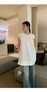 フレンチシャツ ルーズフィット ノースリーブTシャツ