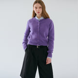 RVS Round Neck Cardigan Purple