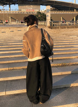 オーブンレタリングパッチデニムワイドパンツ