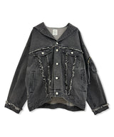 UNISEX フーディデニムジャケット