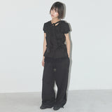 Frill Lace Button Sweatpants (Black) F25QD899