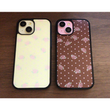 [Afternoon Tea Collection] Rose Cocoa Glass Bumper Phone Case