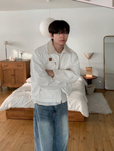 Old Patch Cotton Blouson Padding Jacket