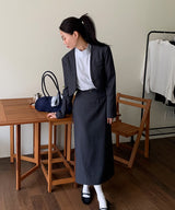 シンプルノーカラージャケット