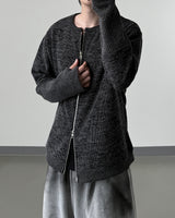 Angle Knit Zip-up with Hand Warmers