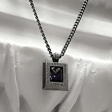frame stone II necklace_IOLITE