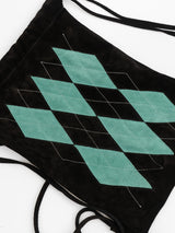 YMW argyle gym sack -  vintage blue