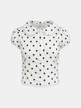 Adela Dot Lace Blouse