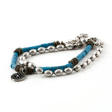 SVB-218  ATEEZ Hongjoong Turquoise Double Chain Bracelet
