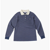 STRIPE COLLAR T-SHIRT  (Blue)