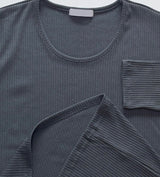 Flo U-neck Rib Muscle Fit Long Sleeve T-shirt