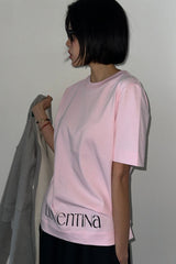 マルチプリンティングTシャツ_ピンク