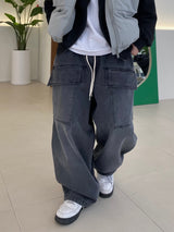 Two Pocket Balloon Big Denim Pants 2C
