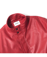 LB Synthetic Leather Hidden Jacket (Red)