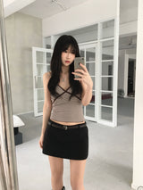 Stripe lace sleeveless (3 colors)