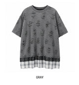 Triple Damage Layered Short Sleeve T-shirt