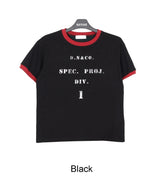 Decen Lettering Ringer Short Sleeve T-shirt