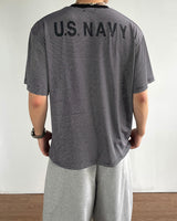 モスプリントストライプショートスリーブTシャツ