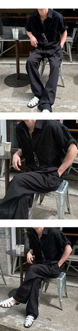 [SET UP가능] Washed cotton banding pants(6color)