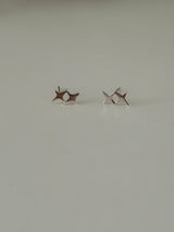 [925silver] Double spark earring