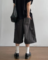 Punch Eyelet Bermuda Pants