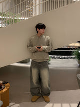  Gray Teen Wash Balloon Denim Pants