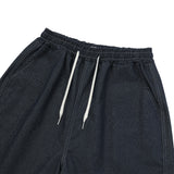 ブランドバミューダデニムハーフパンツ (Black, Mid blue)
