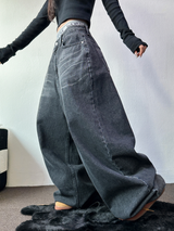 ビッグビッグワイドバルーンデニムパンツ🩶🖤