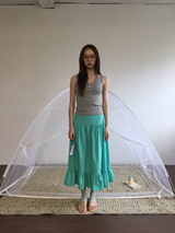 Liang button frill long skirt (4color)