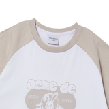 25SS SPACE RABBIT RAGLAN CROP SHORT SLEEVE T-SHIRT ESSENTIAL BEIGE