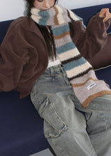 WOOL BLEND COLOR MUFFLER