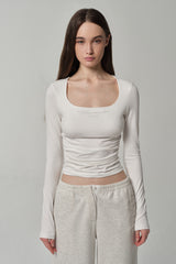Clear Mind Square Top, White