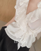 【MADE】Frill wrap blouse