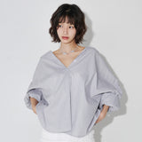 CHECK HOOD SHIRT (LIGHT GRAY)