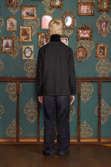 DYED ARGYLE LONG SLEEVE T SHIRT / CHARCOAL