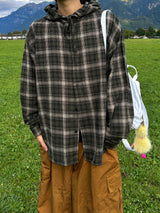 Authentic Hoodie Check Shirt 2C