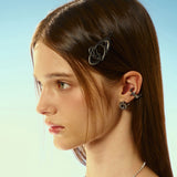 NO.484 [BLACK] HEART EARTH STM HAIR PIN