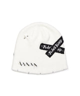 BBD Hand-stitched Graffiti Logo Beanie (White)