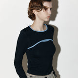 Cutout crop tee Black