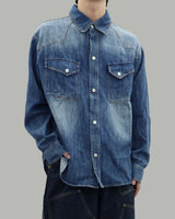 Vintage Western Shirt (Blue)