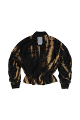 Tie Dye Shirring MA-1 Jumper (BLACK)