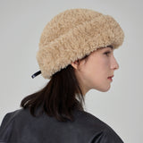 VARZAR Safety Pin Fur Beanie / Beige