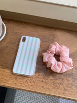 [MADE] stripe case jellhard case (mute green)