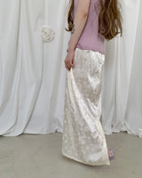 BLOSSOM JACQUARD SATIN LONG SKIRT