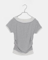 Ande Coloring Layered Short-Sleeved T-Shirt